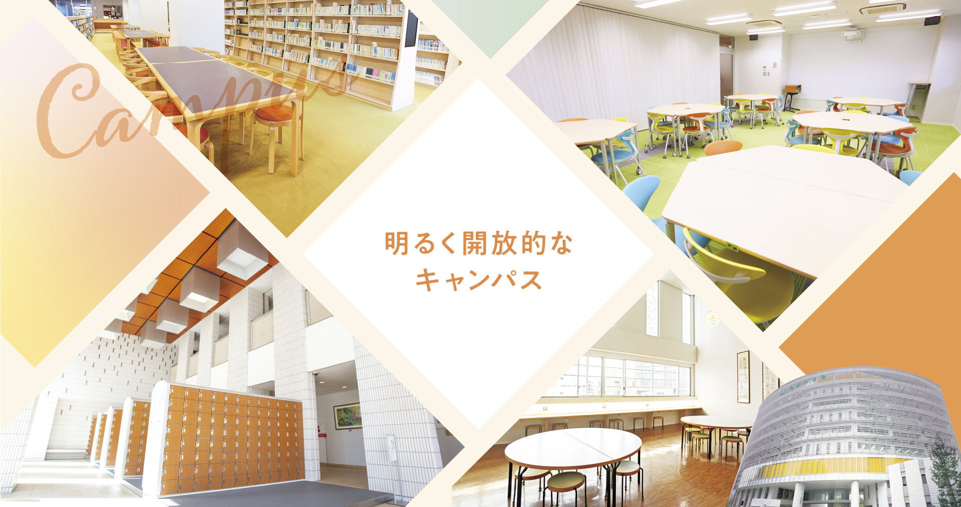 明るく開放的なキャンパス