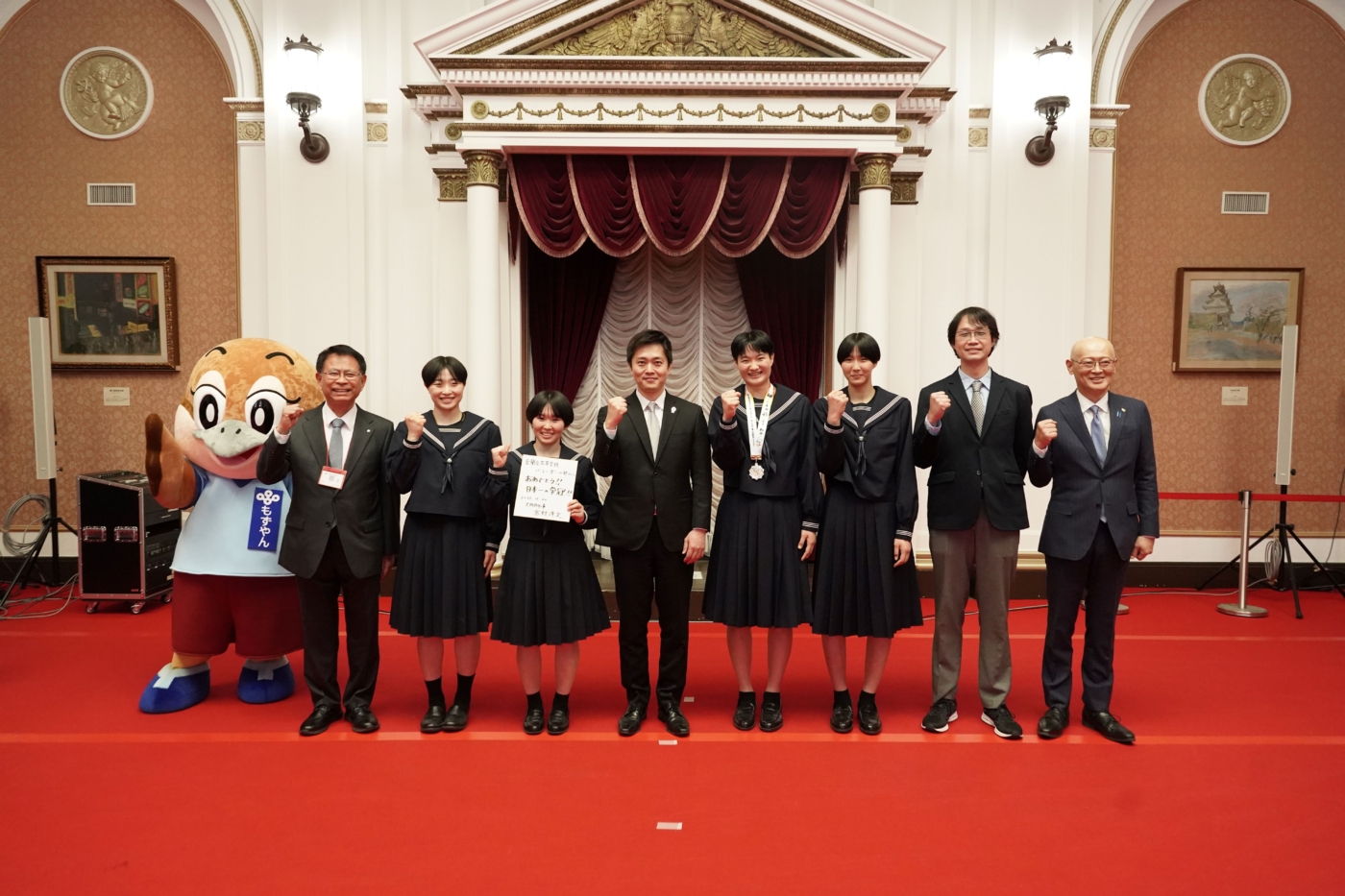 【高校バレー部】 表敬訪問に訪れました！ ★もう一度頂点へ★;